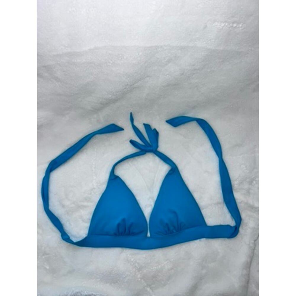 Victoria's Secret Women‎ Halter Bikini Top Blue Underwire Adjustable Size Medium